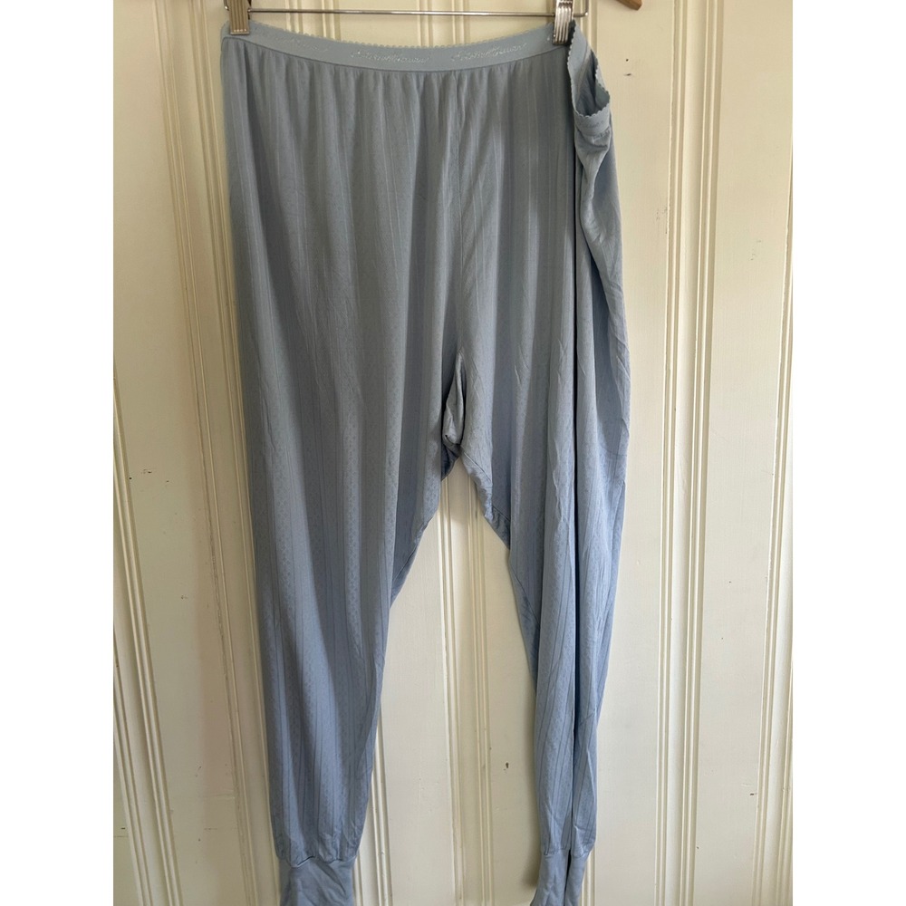Eddie Bauer 100% Silk Pointelle Thermal Base Layer Set Lt Blue XXL Long Sleeve - Picture 5 of 9
